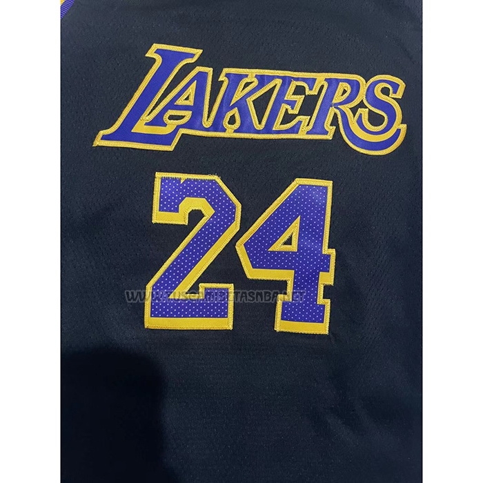 Camiseta Kobe Bryant NO 24 Nino Los Angeles Lakers Earned 2021-22 Negro
